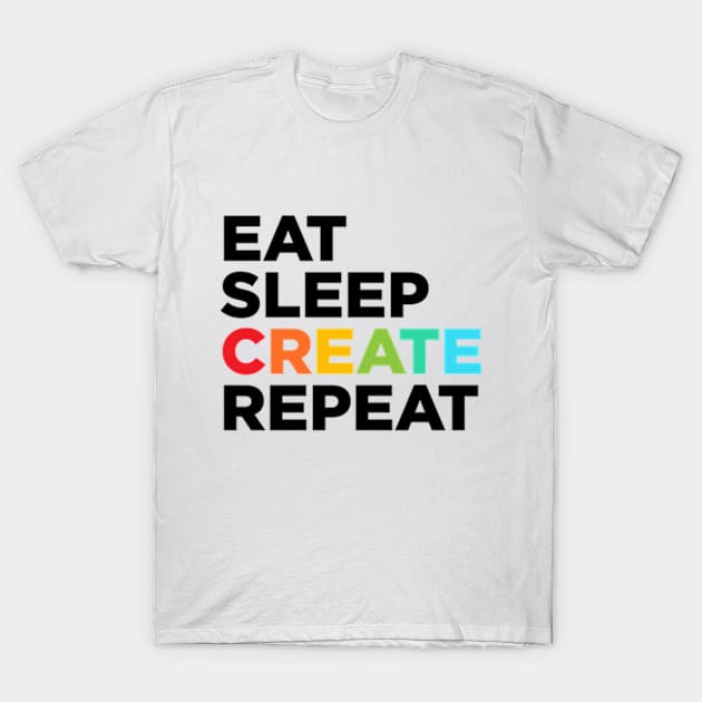 Eat Sleep Create Repeat T-Shirt by wijanarko1